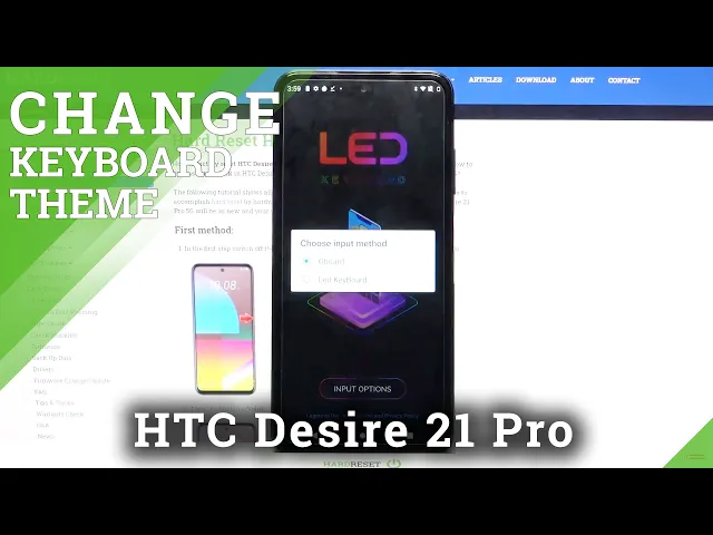 Video thumbnail for HTC Desire 21 Pro and Keyboard Style - Apply LED Keyboard