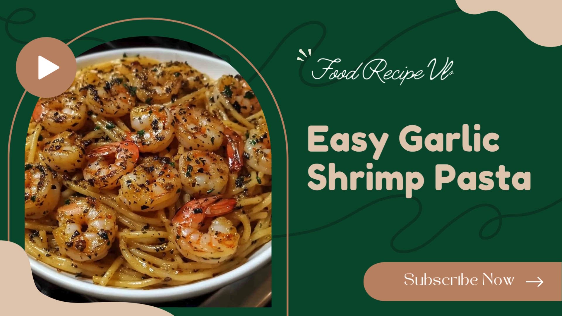 Video thumbnail for Easy Garlic Shrimp Pasta
