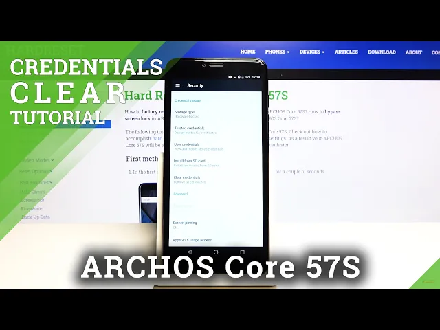 Video thumbnail for How to Clear Credentials in ARCHOS Core 57S – Delete Credentials