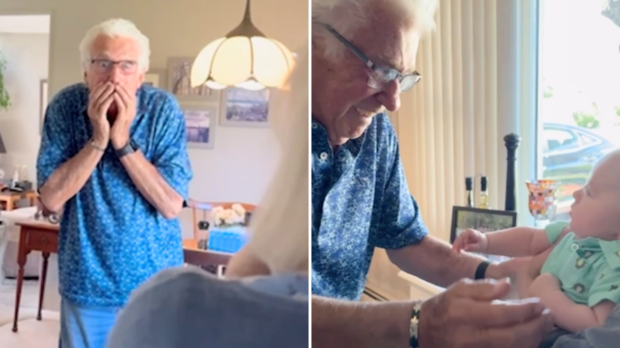 Video thumbnail for Great-Grandpa Finally Meets Baby He's Only Seen On FaceTime