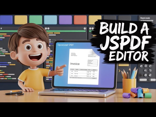 Video thumbnail for Build a React.js Client-Side PDF Invoice Builder & Editor Using jsPDF & html2canvas in Browser