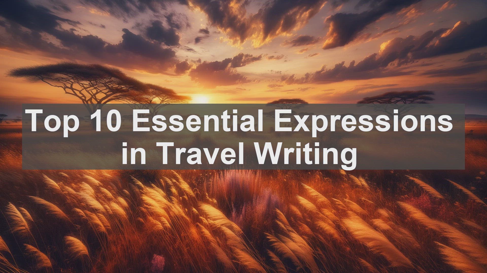 'Video thumbnail for Top 10 Essential Expressions in Travel Writing'