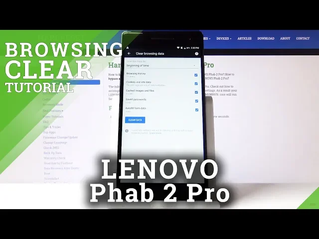 Video thumbnail for How to Clear Browser Data in LENOVO Phab 2 Pro – Delete History & Cookies