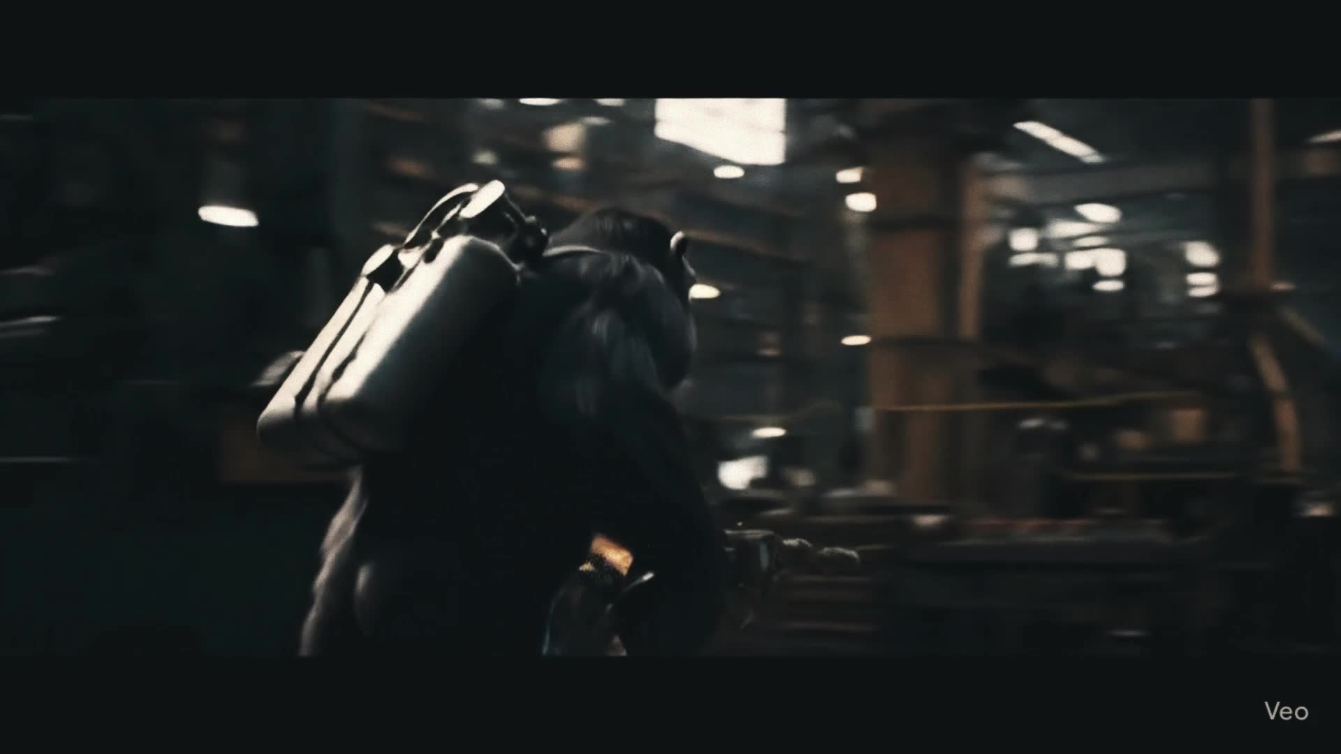 Video thumbnail for Chimpanzee with a flame thrower in a munitions factory