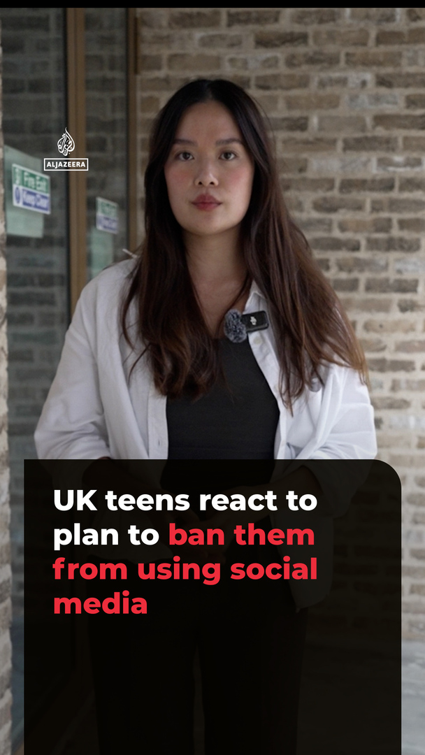 Video thumbnail for UK teens react to plan to ban them from using social media