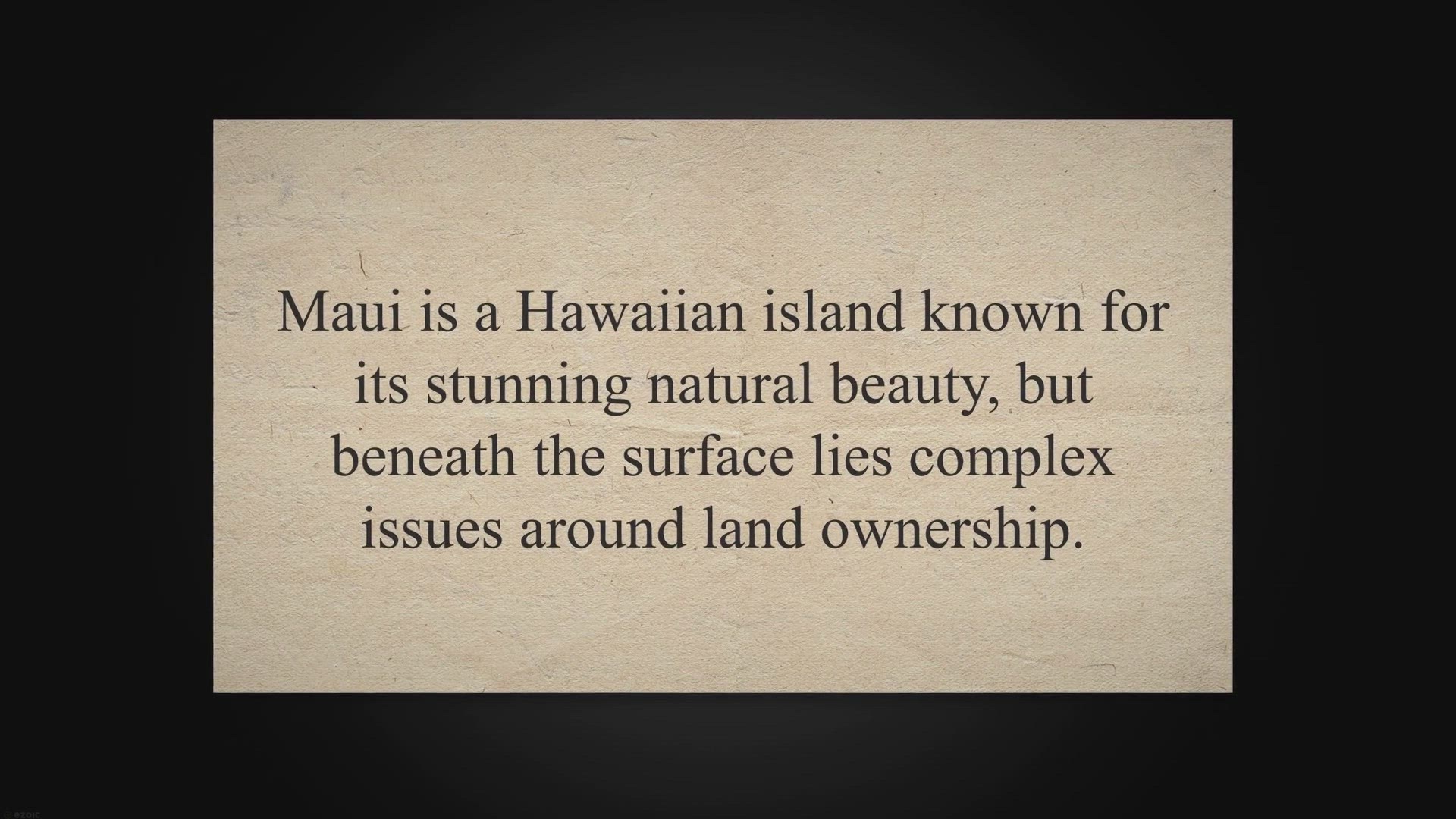 Video thumbnail for WHO OWNS MAUI? The Billionaires’ Paradise In 2023