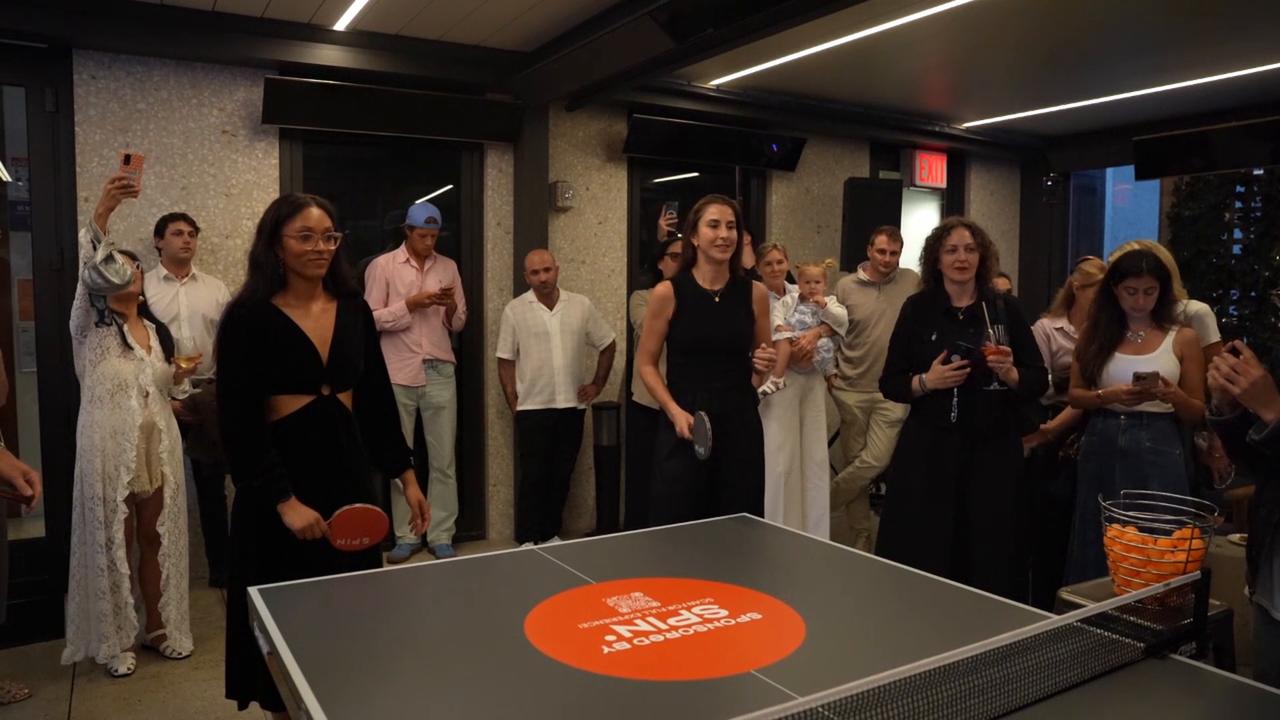Video thumbnail for Game. Set. Spin. event with tennis players ahead of US Open Championship 2.