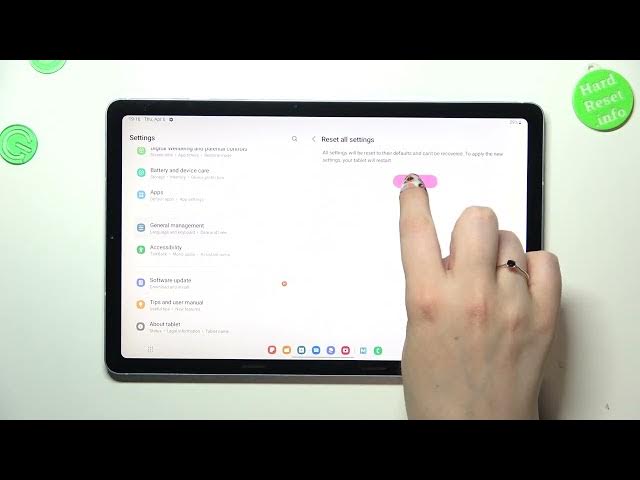 Video thumbnail for How to Reset Settings in SAMSUNG Tab S6 Lite 2022 - Reset All Settings