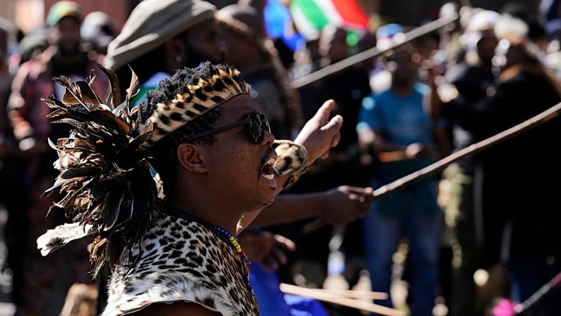 Video thumbnail for South African police say anti-immigrant protests were 'mostly peaceful'