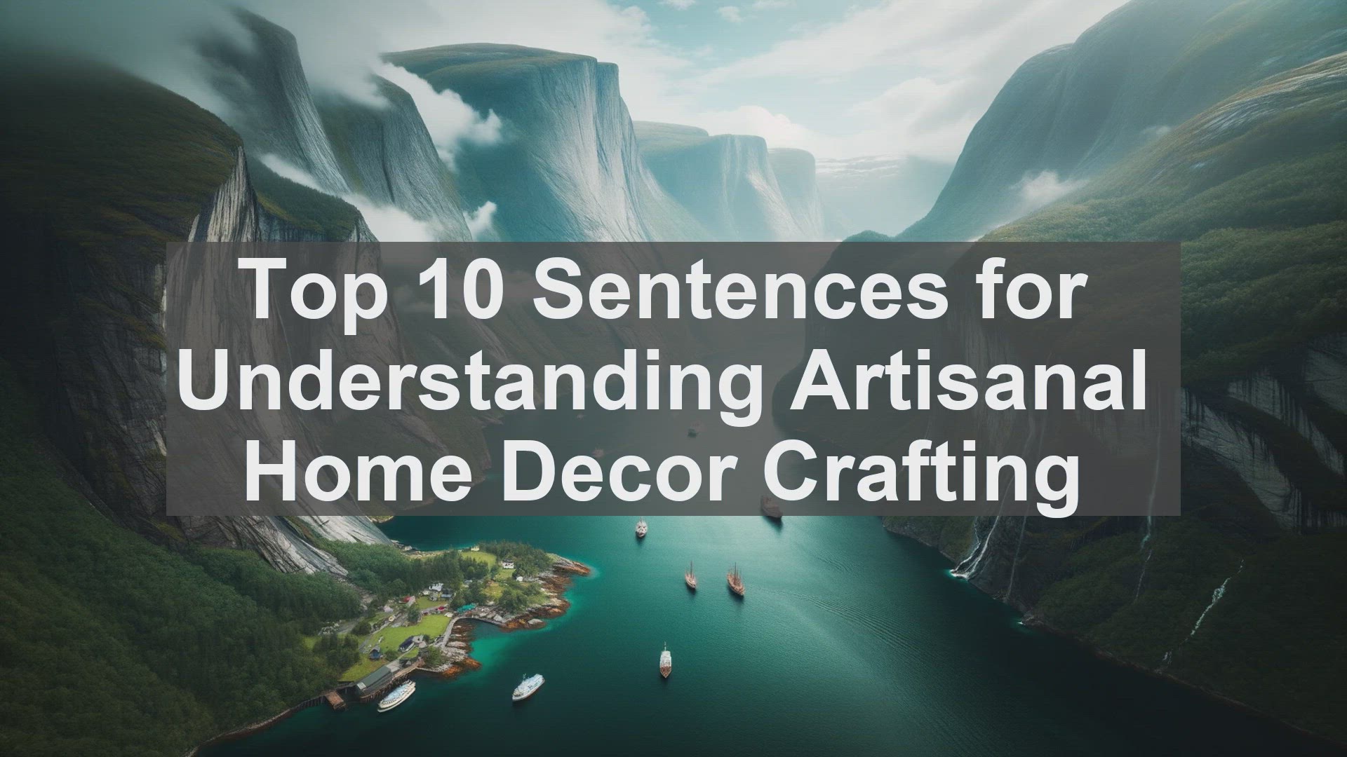 'Video thumbnail for Top 10 Sentences for Understanding Artisanal Home Decor Crafting'