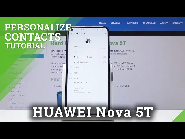 Video thumbnail for How to Add Photo to Contact in HUAWEI Nova 5T – Personalize Contact