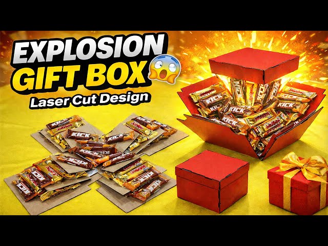 Video thumbnail for Want to Make AMAZING Chocolate Explosion Gift Box Watch This NOW | Laser Cut Wooden Gift Box