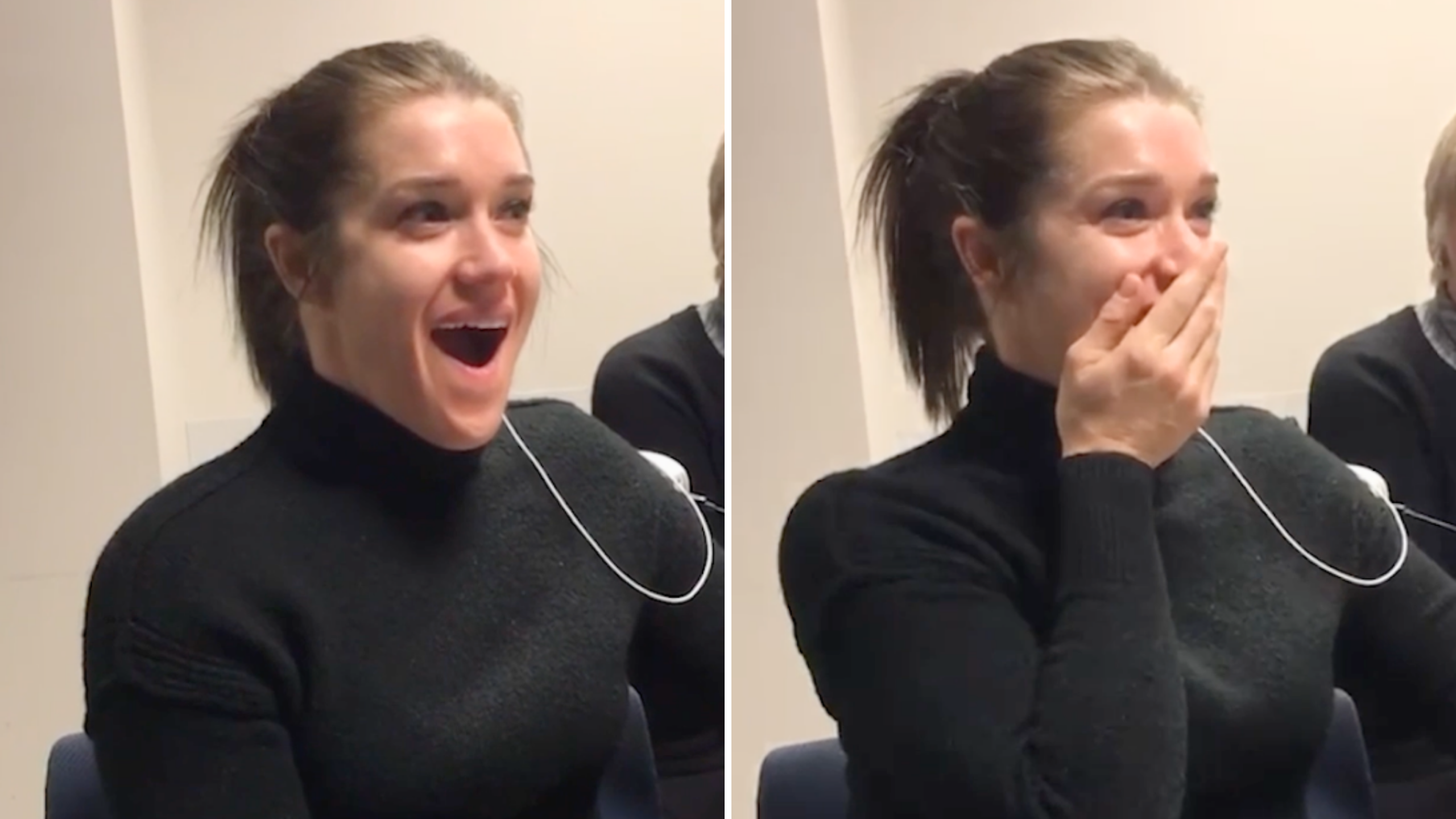 Video thumbnail for Woman Hears Through Cochlear Implant for the First Time