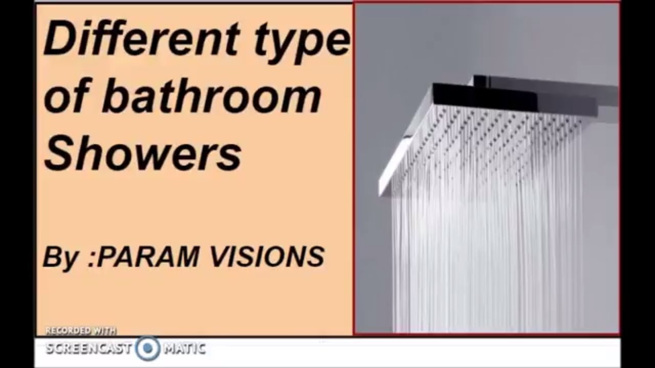 'Video thumbnail for Different type of bathroom showers./ various types of bathroom showers'