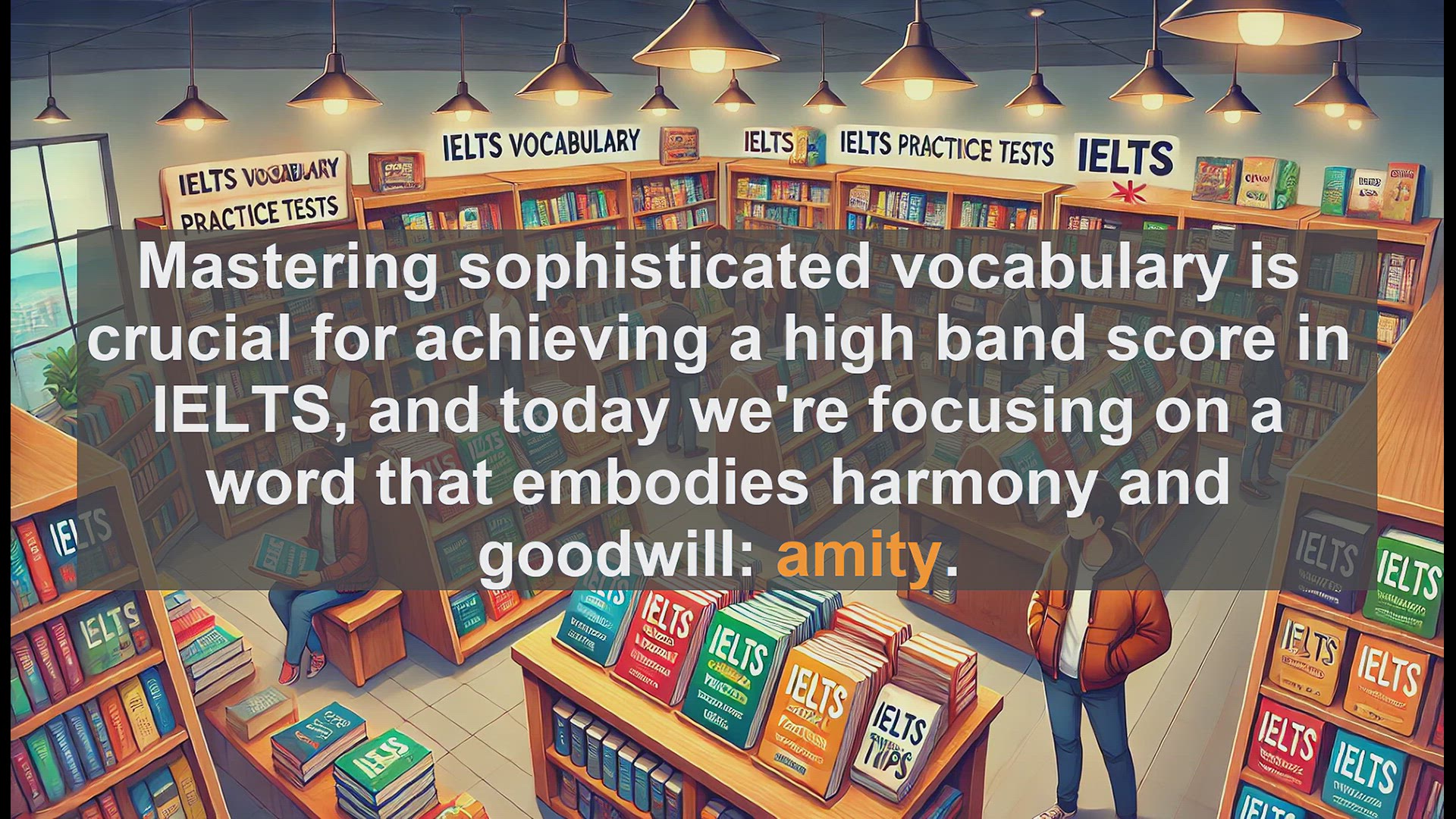 'Video thumbnail for 5000 Must Know IELTS 8.0 Vocabulary - IELTS Vocabulary: Understanding and Using 'Amity''