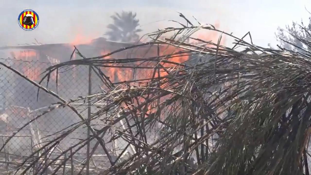Video thumbnail for Spain: Firefighters battle wildfires in Spain's Valencia region.