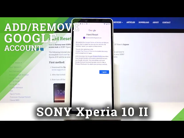 Video thumbnail for How to Manage Google Account in Sony Xperia 10 II - Add or Remove Google Account