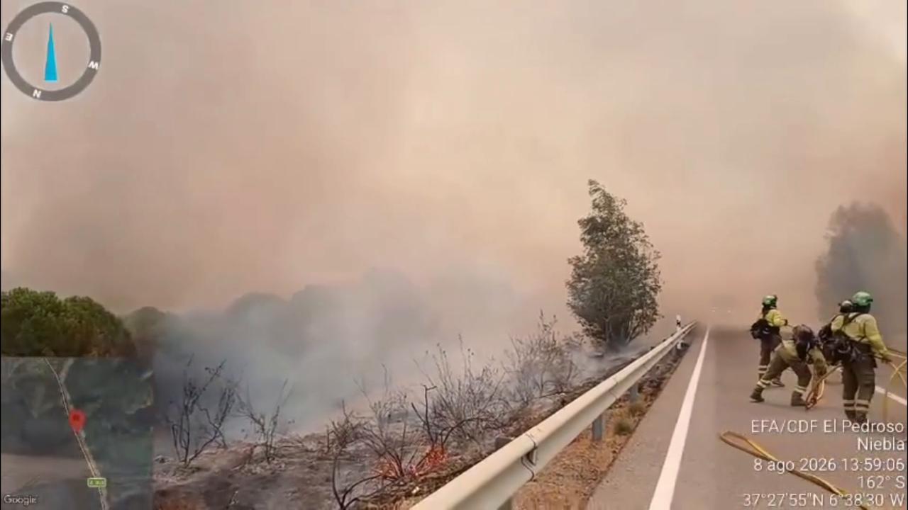 Video thumbnail for Spain: Spain continues to battle wildfires in Huelva.
