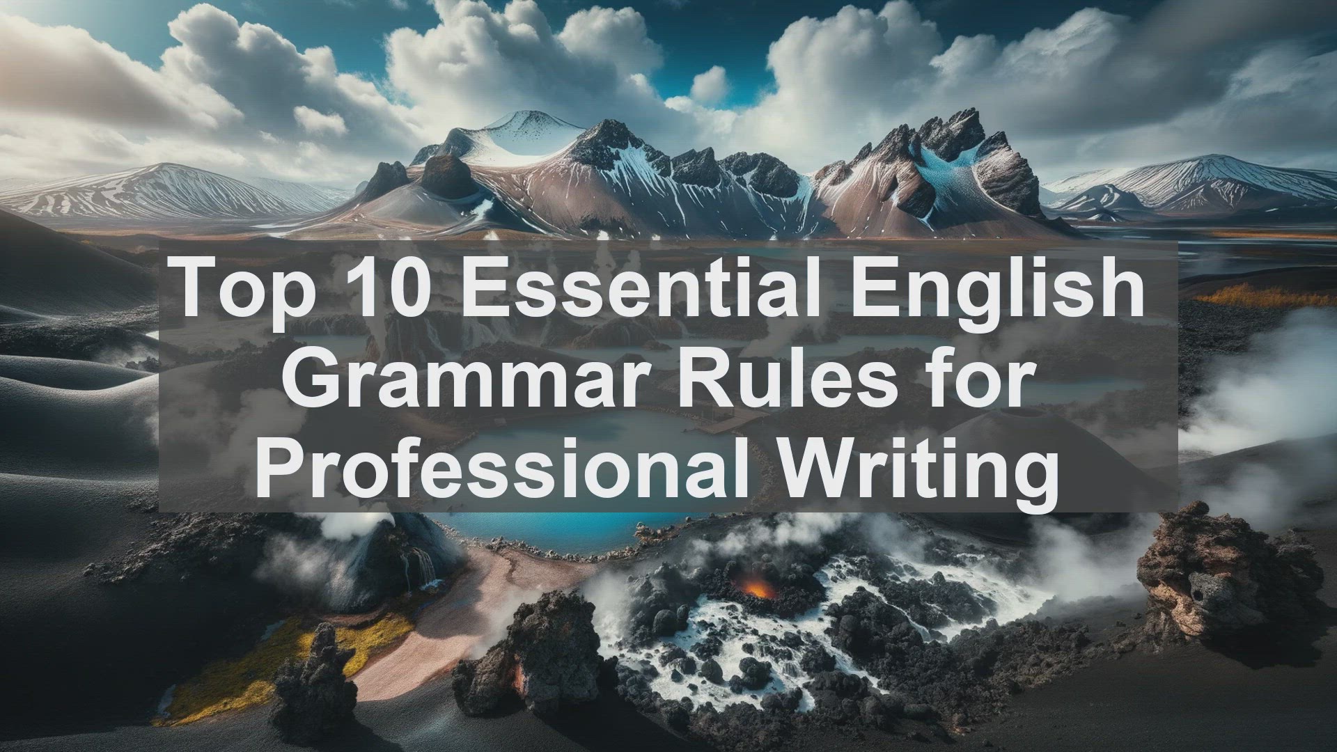 'Video thumbnail for Top 10 Essential English Grammar Rules for Professional Writing'