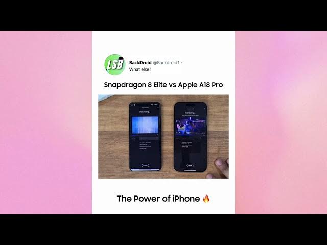 Video thumbnail for Snapdragon 8 Elite vs Apple A18 Pro 🙊