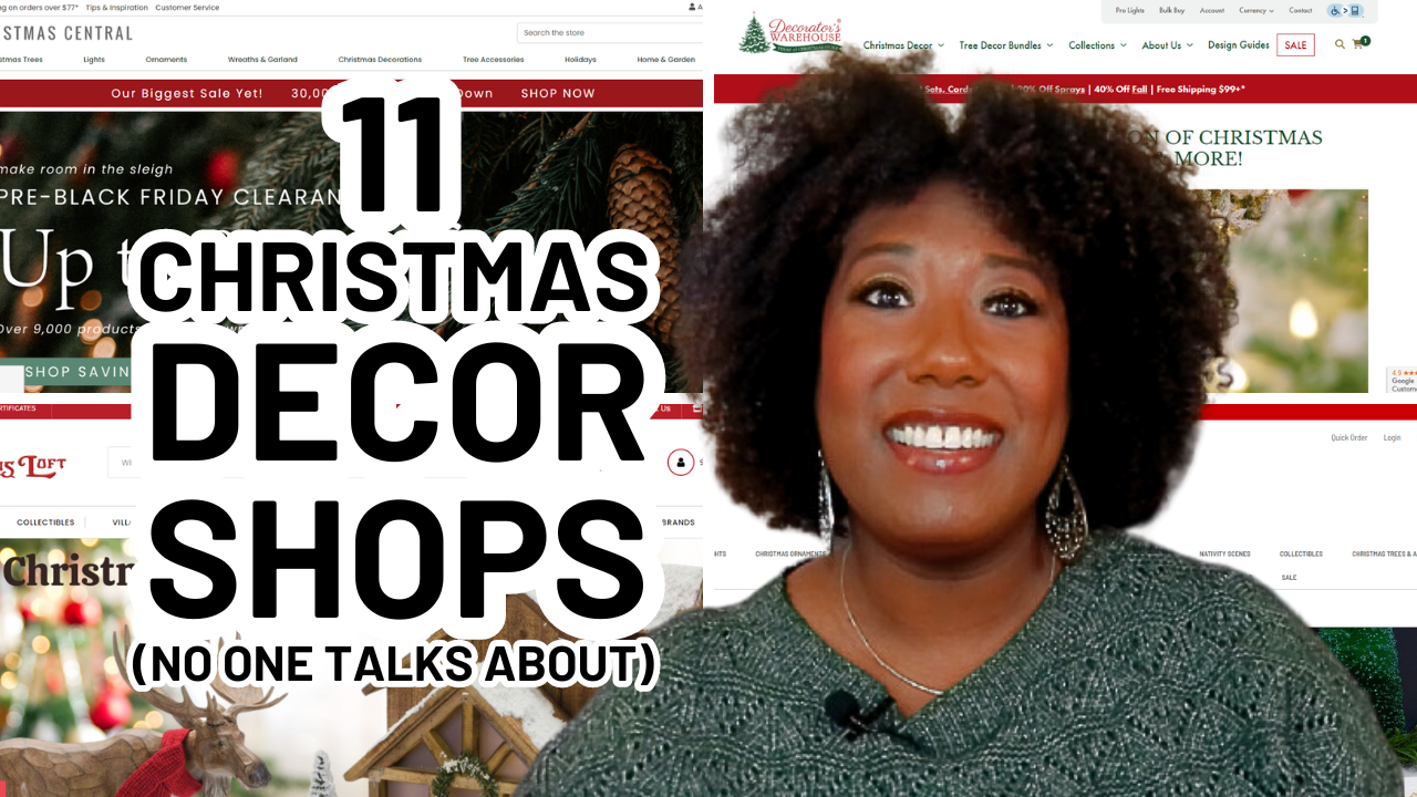 'Video thumbnail for 11 Places to Shop Christmas Decor (No one talks about)'