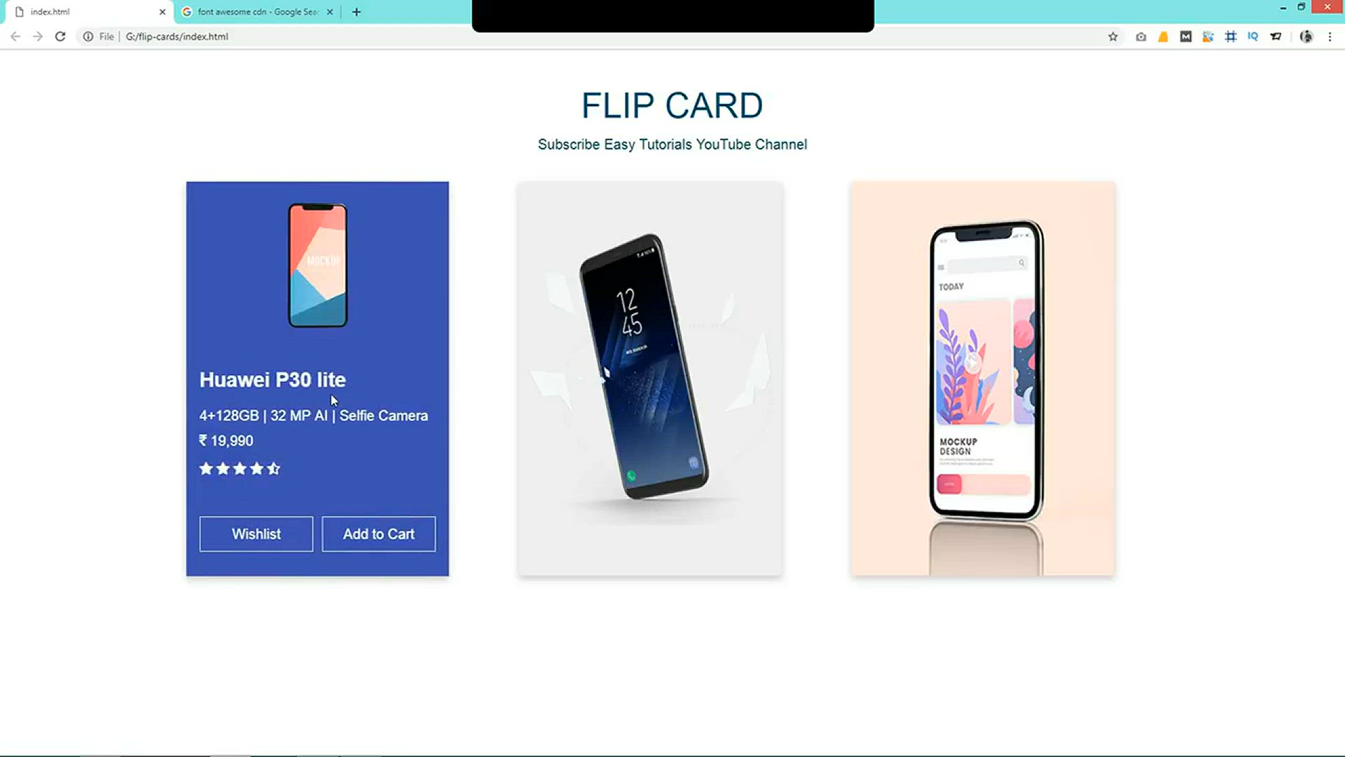 'Video thumbnail for How To Create 3D Flip Effect In HTML And CSS _ Flip Card Design HTML And CSS Tutorial'
