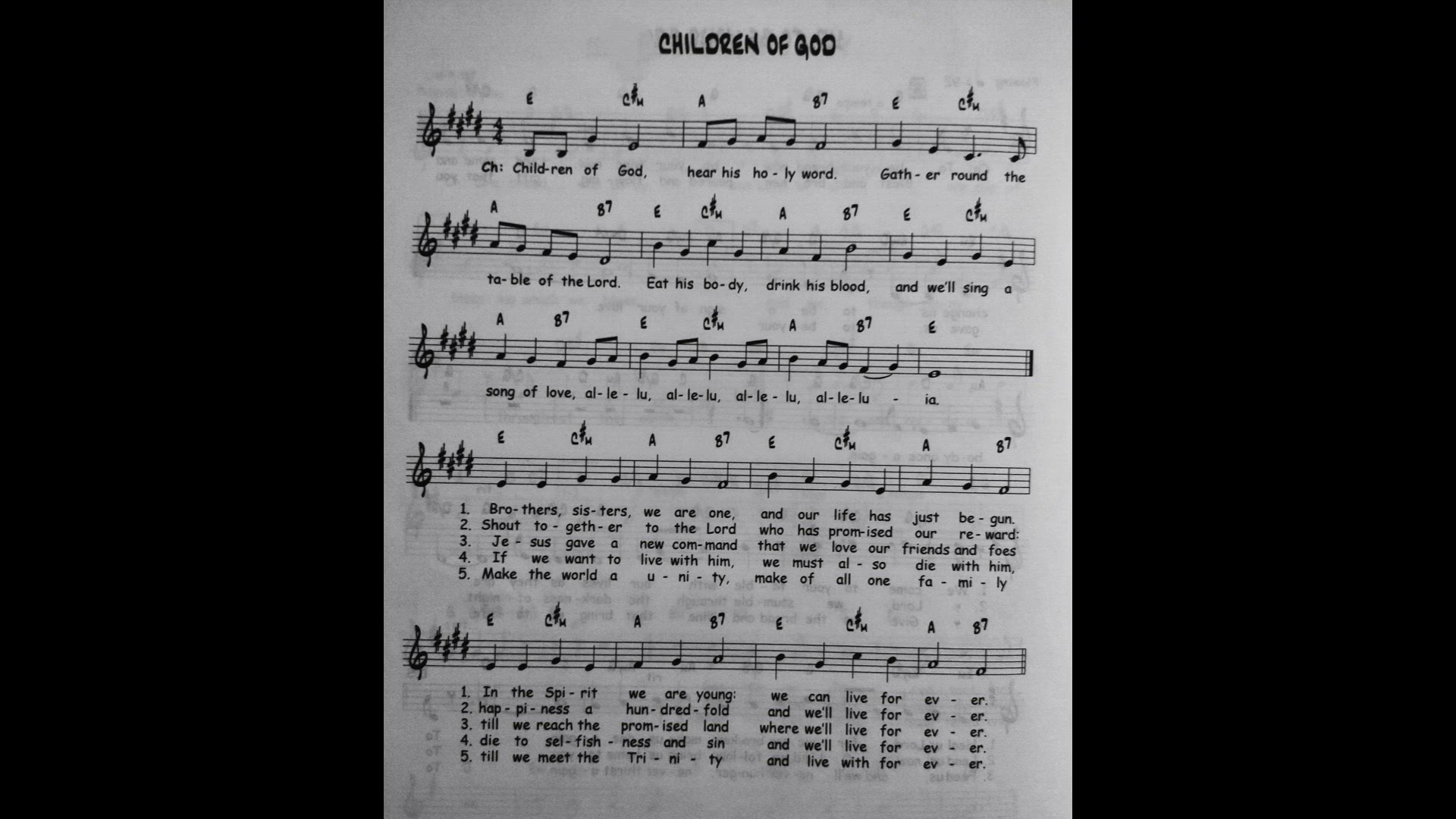 'Video thumbnail for Children Of God - Catholic Mass Song Sheet Music'