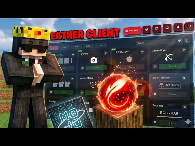 Video thumbnail for Mincraft feather cleint for mojo luncher ||