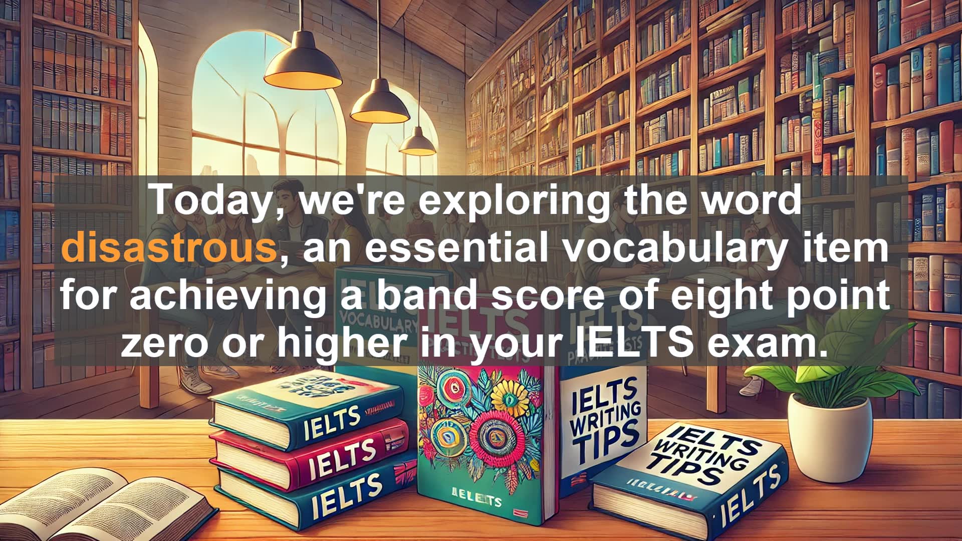 'Video thumbnail for 5000 Must Know IELTS 8.0 Vocabulary - Mastering 'Disastrous': Key Vocabulary for IELTS Success'