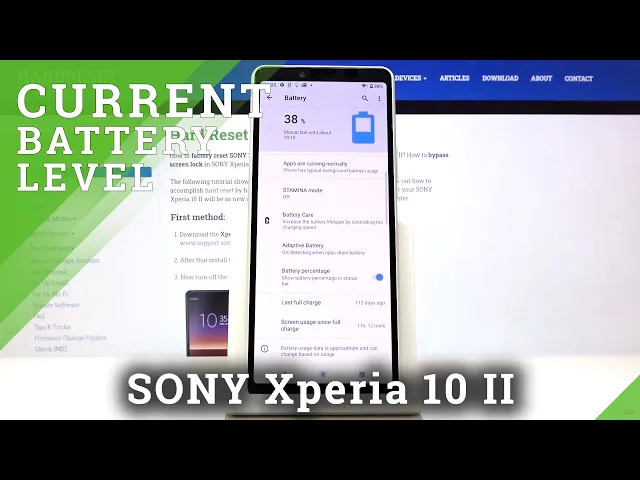 Video thumbnail for How to Activate Battery Percentage on SONY Xperia 10 II – Battery Settings
