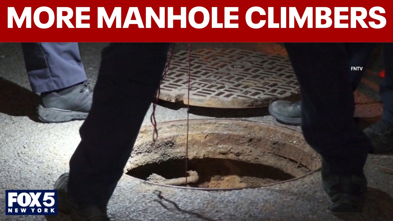 Video thumbnail for 5 people spotted climbing out of manhole on Upper East Side