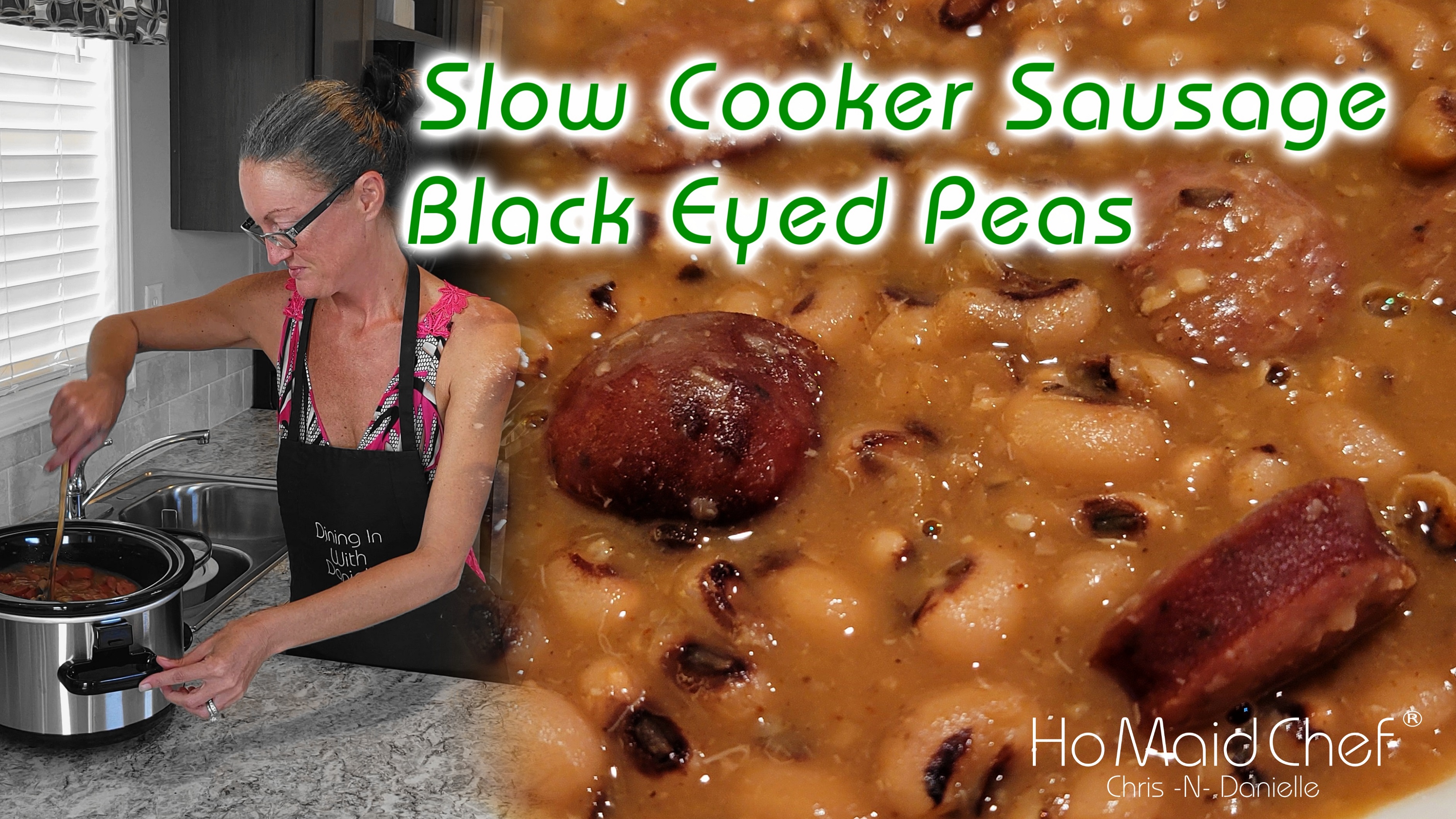 Video thumbnail for Slow Cooker Sausage Black Eyed Peas | Dining In With Danielle