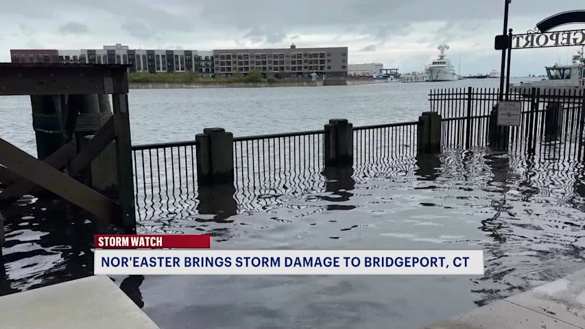 Video thumbnail for LIVE UPDATES: Nor'easter causes 'extreme' conditions along Bridgeport coastline