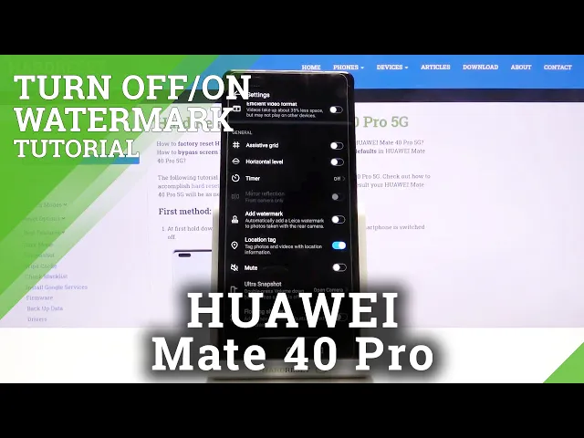 Video thumbnail for How to Find Camera Watermark Settings on HUAWEI Mate 40 Pro – Configure Camera Watermark