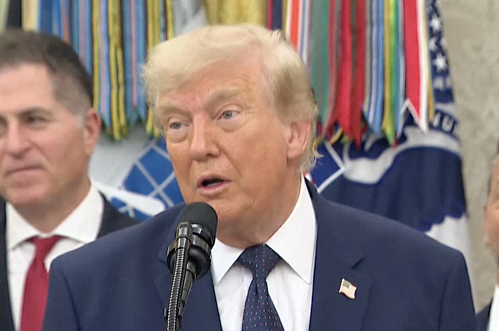 Video thumbnail for US president Trump defends FIFA's Balogun red card reversal