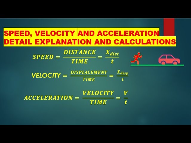 'Video thumbnail for SPEED, VELOCITY AND ACCELERATION: DETAILED EXPLANATION AND CALCULATIONS'