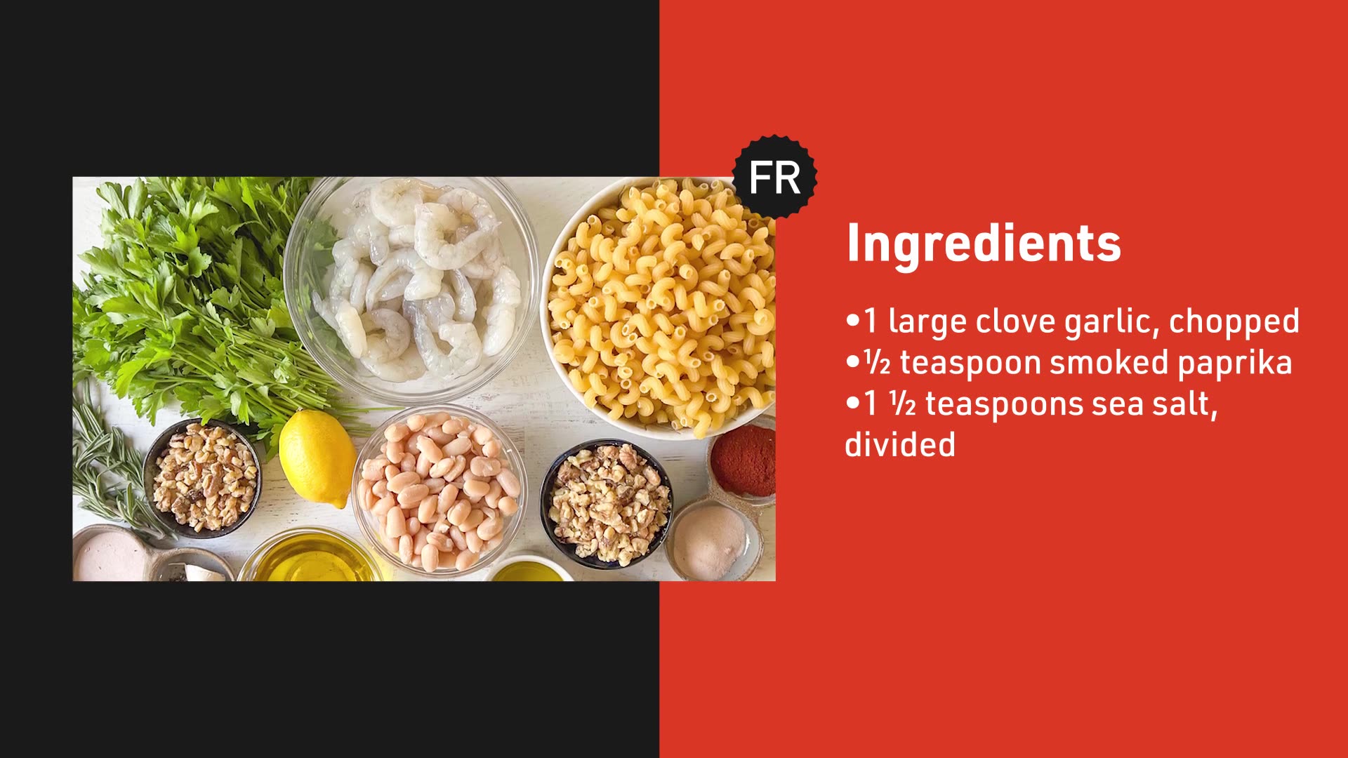 'Video thumbnail for Walnut Pesto Pasta With Shrimp Recipe'