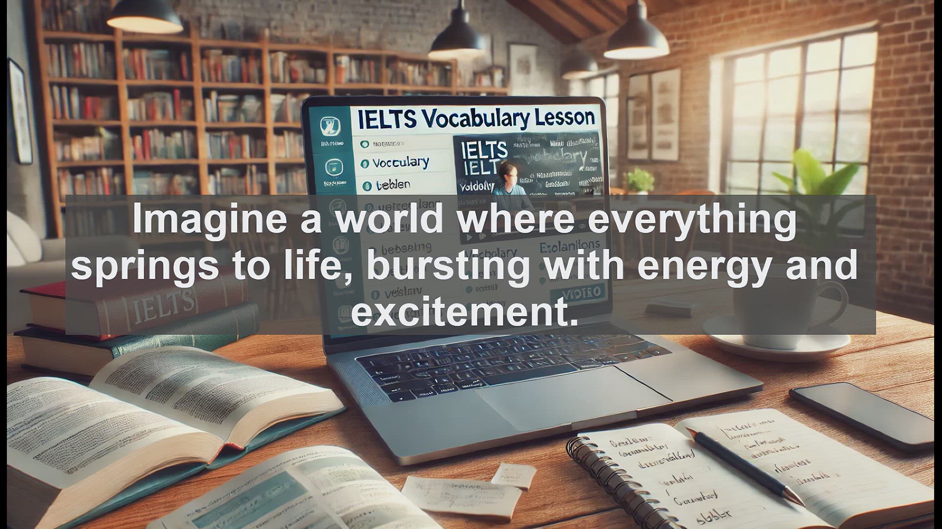 'Video thumbnail for 2000 Must Know IELTS 9.0 Vocabulary - Mastering 'Animated': Boost Your IELTS Score to Band 9.0'