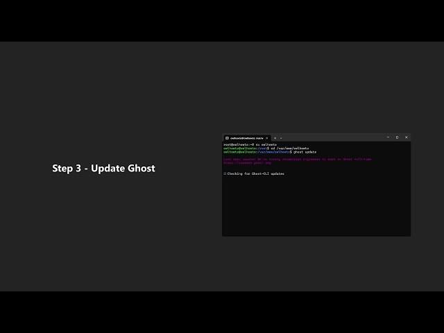 Video thumbnail for How to Update Ghost on Ubuntu