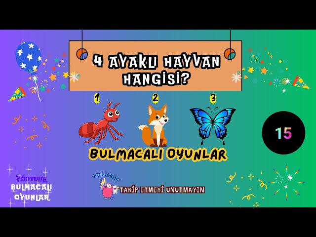 Video thumbnail for Bulmacalı Oyunlar ve Zeka Soruları Beyin Egzersizi Sorular #bulmacaoyunları #oyunlar #eğlence