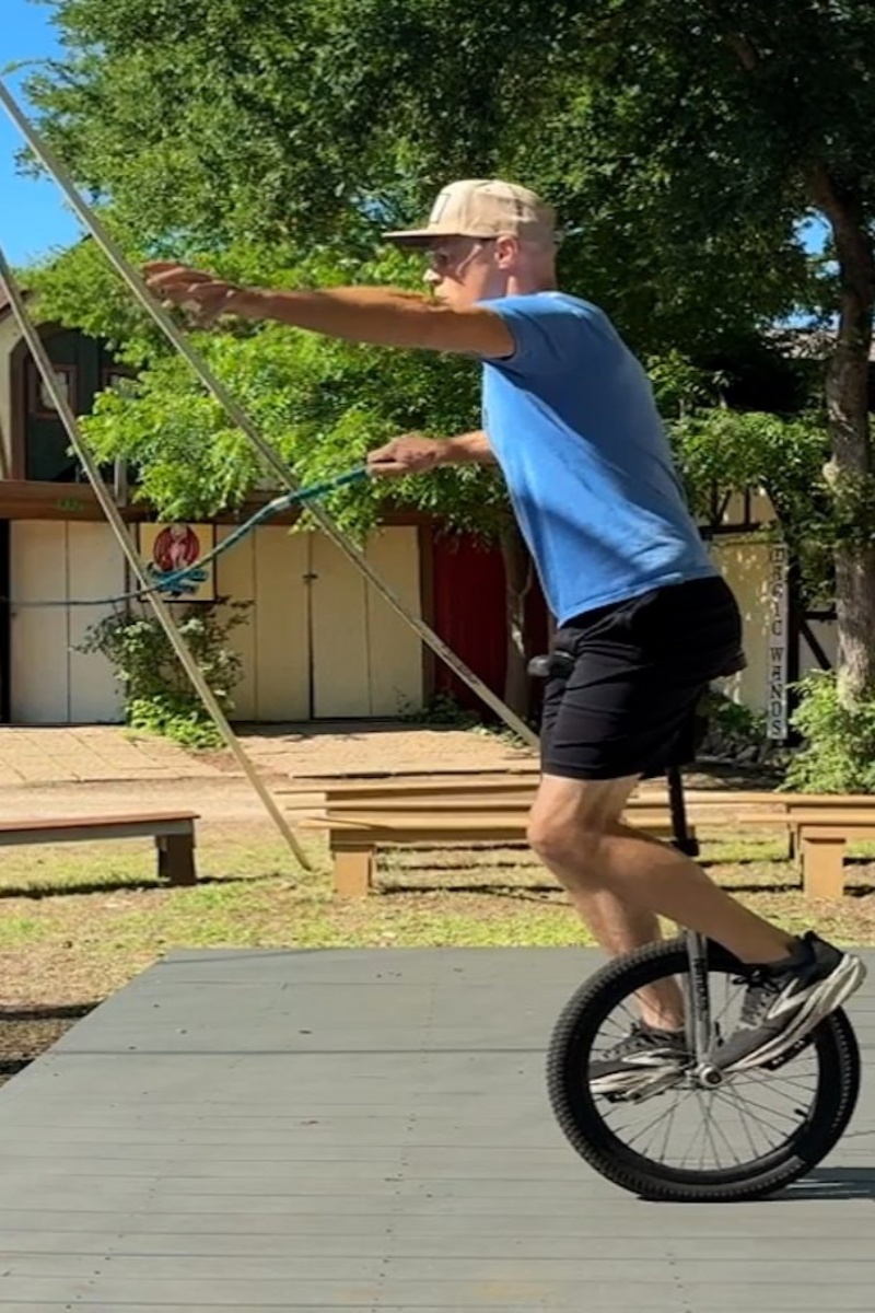 Video thumbnail for Most whip cracks whilst on a unicycle in one minute - 228 by Adam Winrich
