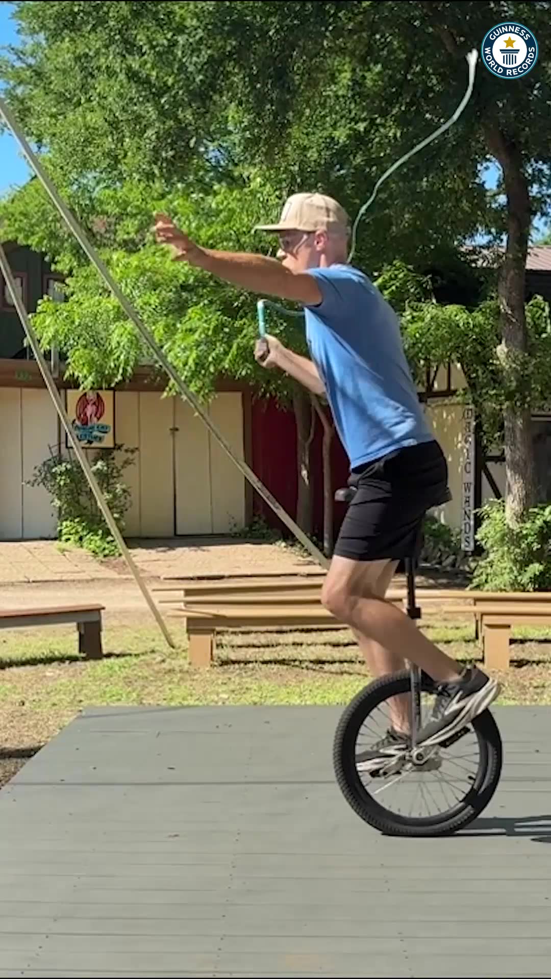 Video thumbnail for Most whip cracks whilst on a unicycle in one minute - 228 by Adam Winrich