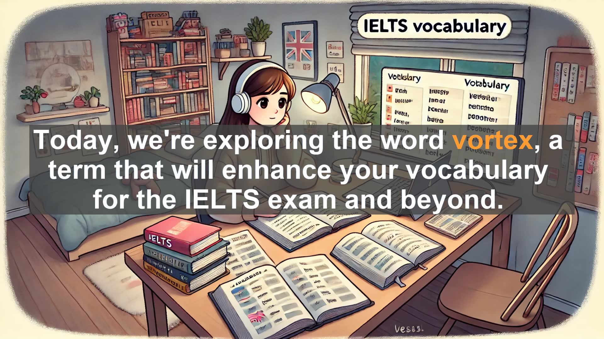 'Video thumbnail for 2000 Must Know IELTS 9.0 Vocabulary - Mastering 'Vortex': Boost Your IELTS Vocabulary'