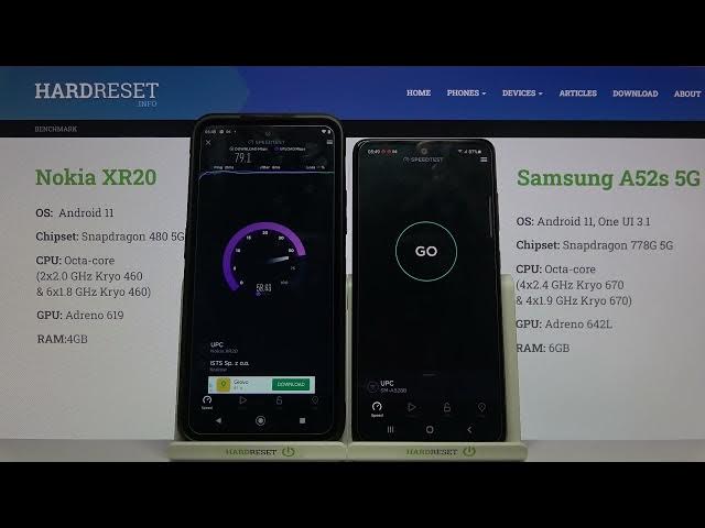 Video thumbnail for NOKIA XR20 vs SAMSUNG Galaxy A52s 5G - WiFi Speed Test App