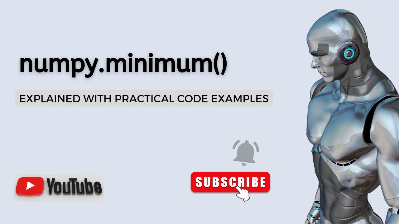 'Video thumbnail for Python Numpy Minimum Function Explained | Python Tutorial | Python Data Science'