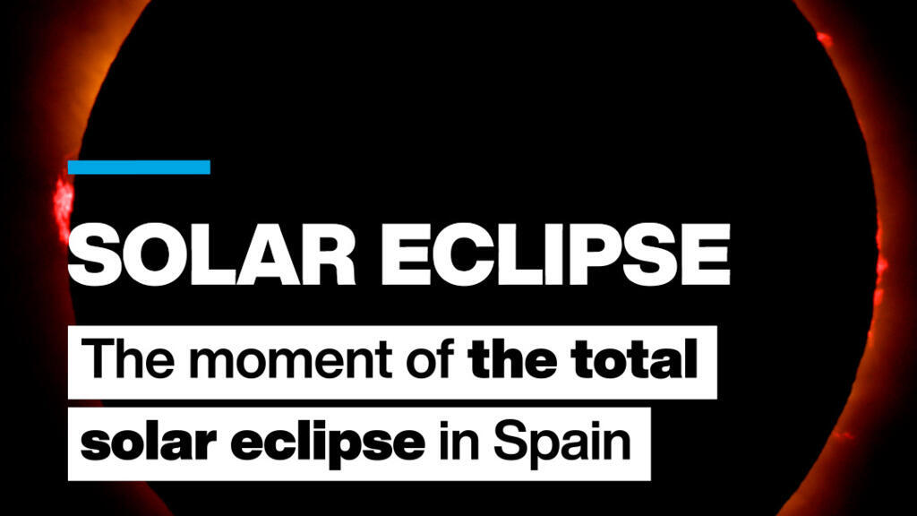 Video thumbnail for The moment of the total solar eclipse in Spain