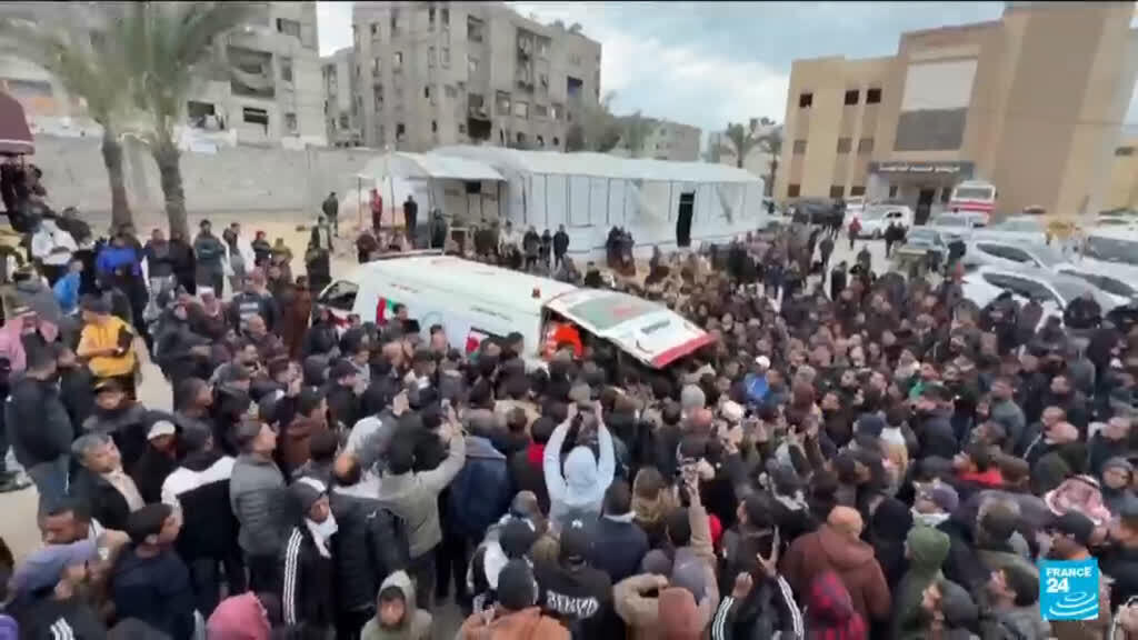 Video thumbnail for Israeli fire kills 11 in Gaza: Three journalists among the dead