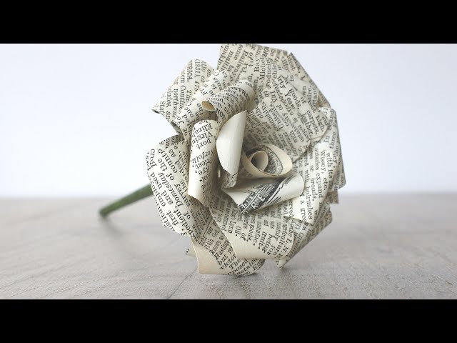 Video thumbnail for Surprisingly Easy to Make Book Page Roses
