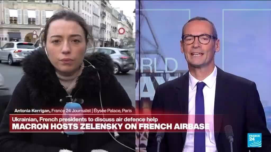 Video thumbnail for Zelensky seeks to reaffirm long-term support between France and Ukraine