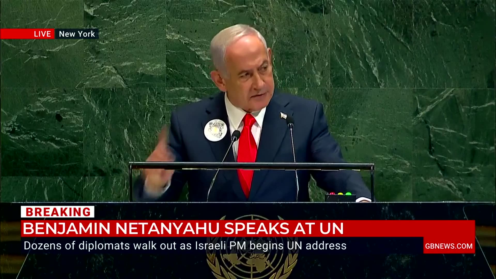 'Video thumbnail for WATCH: Benjamin Netanyahu quizzes UN assembly members on war in Gaza'